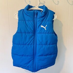 🐆 Puma Blue Puffer Vest Youth XXS (3–4) 💙❄️